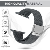 Adjustable Braided For Apple Watch iWatch Bands Series 40mm 44mm 38 40 6/SE/5/4/3 Solo Loop Stretchable Elastics Sport Wristband