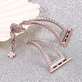 Diamond Stainless Steel Strap For Apple Watch Band 6 44/40mm 38/42mm iWatch Series Bands 6 SE 5 4 3 jewelry Womens Belt Bracelet