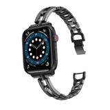 Diamond Stainless Steel Strap For Apple Watch Band 6 40mm 44mm Women's Metal Luxury Bracelet iwatch series 6 5 4 SE 3 38mm 42mm
