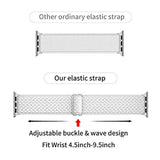 Scrunchie Nylon Strap for Apple Watch band 44mm 40mm 42mm 38mm Adjustable Stretchy Solo Loop Elastic iWatch Series SE 6 5 4 3