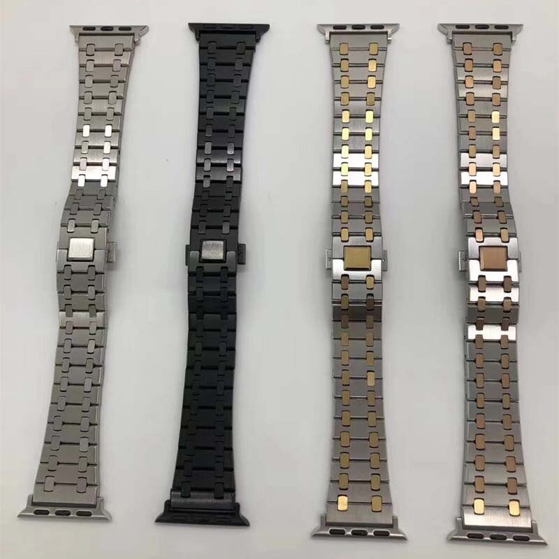 Band For Apple Watch 6 5 4 3 2 1 42mm Strap for Apple watch series 6 38mm Stainless Steel Bracelet for iwatch se 6 Accessories