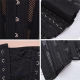 Underbust Corset Plus Size Women's Corsets Top Bustiers Waist Trainer Corselet Belly Sheath Breathable Mesh Slimming Belt