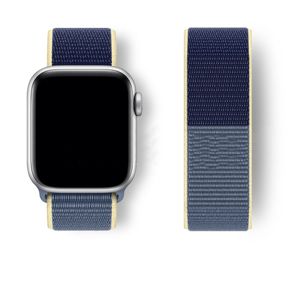 Nylon Loop Strap For Apple Watch 6/SE/5/4 42MM 44MM Band Replacement Wristband For iwatch 3/2/1 38MM 40MM Bracelet Accessories