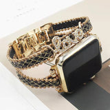 Women Jewelry Bracelet Band for Apple Watch 40mm 44mm 41mm 45mm Creative Diamond Wrist Strap for iwatch series 7 6 SE 5 4 3