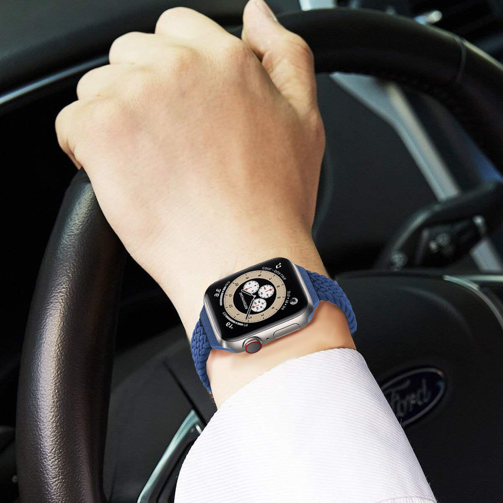 Slim Braided Solo Loop For Apple watch band 44mm 40mm 42mm 38mm 42 mm FABRIC Elastic belt bracelet iWatch serie 6 5 4 3 se strap