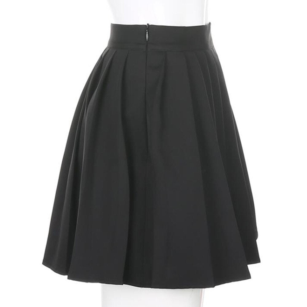 Japanese Style Women Sexy Cheerleader White Nightclub Party Super Pleated Cute Ladies Short Mini Skirts