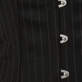 Women Gothic Sexy Striped Straps Underbust Corset Vest Waist Cincher Body Shaper Slim Corset Bustier Lingerie Top Plus Size