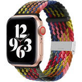 Adjustable Braided For Apple Watch iWatch Bands Series 40mm 44mm 38 40 6/SE/5/4/3 Solo Loop Stretchable Elastics Sport Wristband
