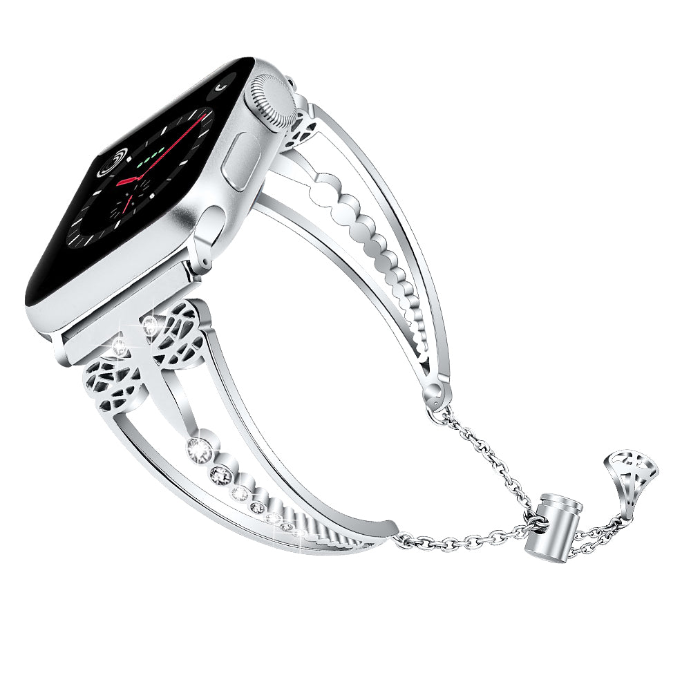 Women Diamond strap For Apple Watch band 38mm 42mm iWatch 5 4 band 40mm 44mm stainless steel strap Series 3/2/1 Accessories