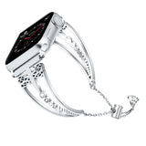 Women Diamond strap For Apple Watch band 38mm 42mm iWatch 5 4 band 40mm 44mm stainless steel strap Series 3/2/1 Accessories