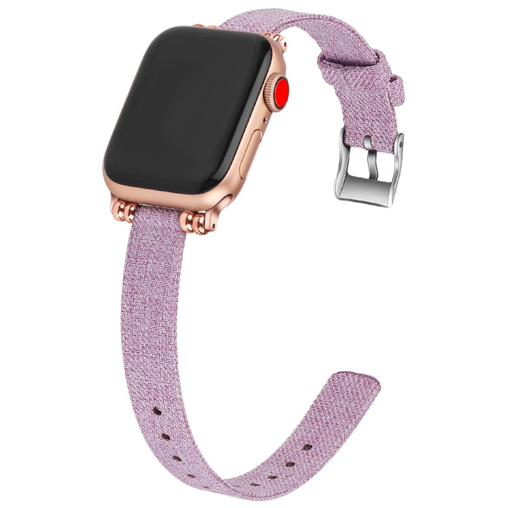 Canvas Women's nylon Strap for iWatch Series 6 3 38/42mm Belt Wristband Bracelet for Apple Watch Band 6 SE 5 4 40/44mm Watchband