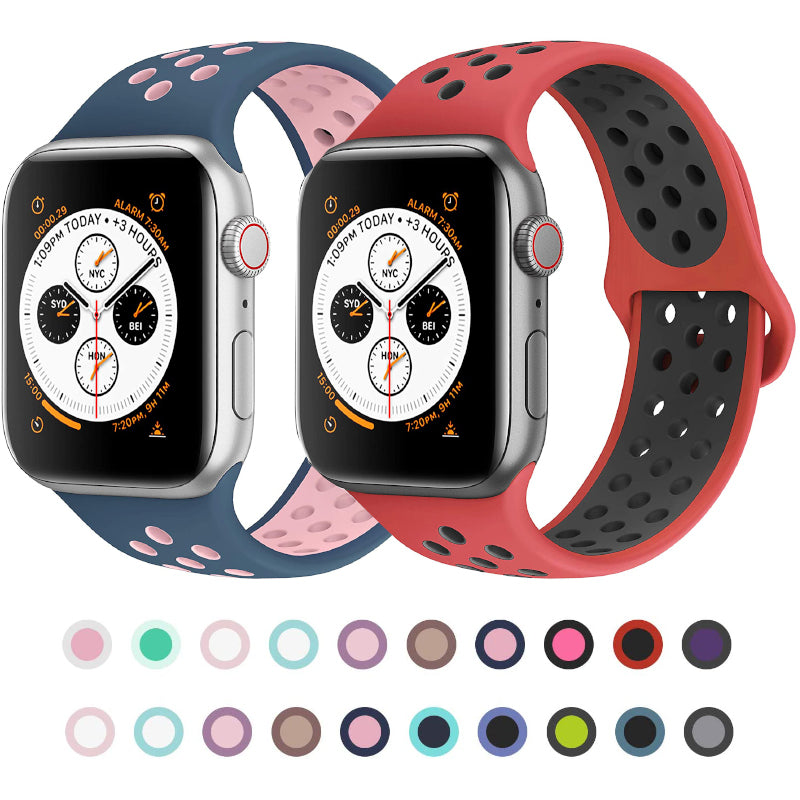 Band for Apple Watch 5 4 3 2 1 42MM 38MM soft Breathable strap Silicone Sports bands for Nike+ Iwatch series 5 4 3 40mm 44mm