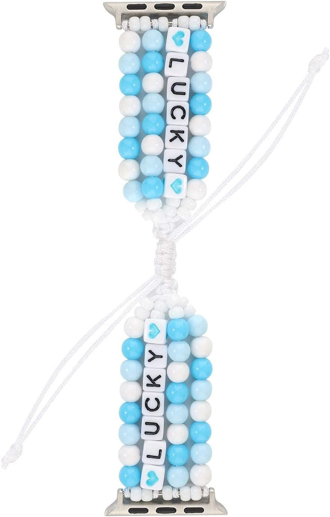 Lucky Beading Watch Band Strap Compatible with Apple Watch 38/40/42/44mm for iWatch Series 1/2/3/4/5