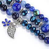 Blue Crystal Beads Strap for Apple Watch SE Series 6 5 4 3 Band Women Jewelry Bracelet for iWatch 40mm 44mm 38mm 42mm Wrist Belt