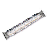 Bracelet For Apple Watch Se 44mm Strap Correa Woman Bling Pearl Beads Elastic Iwatch 3 Bands 38mm 40mm Wristband Accessories