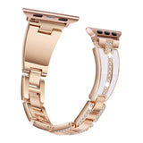 Diamond Stainless Steel Strap For Apple Watch Band 6 44/40/38/42mm iWatch Series Bands 6 SE 5 4 3 jewelry Women's Belt Bracelet