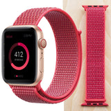 High Quality Nylon Sport Loop Replacment for Apple Watch band 44mm Series 5 4 3 2 1 Breathable Woven Strap 42mm iwatch 40mm 38mm