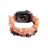Luxury Bracelet for Apple Watch Band 40mm/38mm Women Girl Cute Handmade Fashion Elastic Beaded Straps for iWatch 5 42mm 44mm