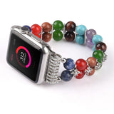 Elegant Watchband Compatible for Apple Watch Band 38mm 40mm 42mm 44mm Pearls Beaded Stretch Bracelet Watch Strap Bands for Women