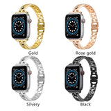 Diamond Stainless Steel Strap For Apple Watch Band 6 40mm 44mm Women's Metal Luxury Bracelet iwatch series 6 5 4 SE 3 38mm 42mm
