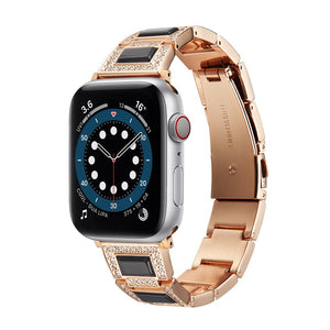Diamond Stainless Steel Strap For Apple Watch Band 6 40mm 44mm Women Opal Luxury Bracelet iwatch series Strap 5 4 SE 3 38mm 42mm