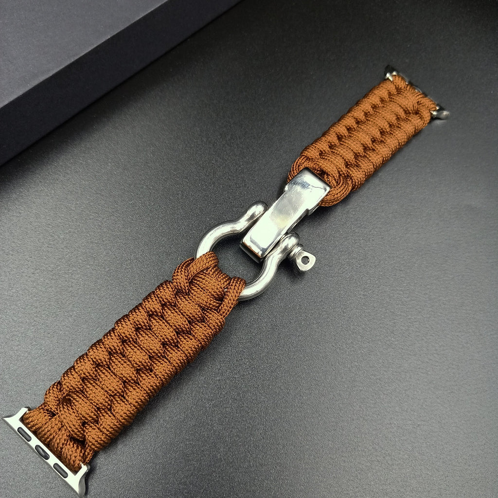 Sport Watch Strap for Apple Watch 44mm 42mm 38mm 40mm Survival Outdoor Bracelet for Apple Watch Series 6 5 4 3 SE Nylon Rope