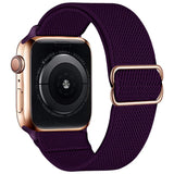 Scrunchie Strap for Apple watch band 44mm 40mm 38mm 42mm Adjustable Elastic Nylon solo Loop bracelet iWatch series 3 4 5 6 se