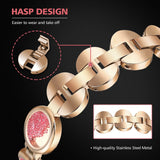 Women's Jewelry Strap For Apple Watch Band 6 5 4 40/44mm Quicksand Diamond Stainless steel Bracelet For iWatch Series 3 38/42mm
