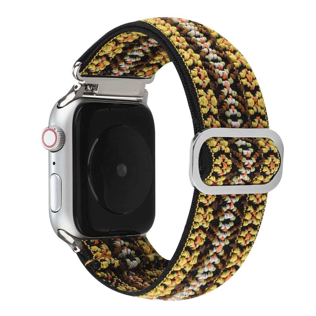 Nylon watch strap for Apple watch band 44mm 40mm 38mm 42mm adjustable nylon elastic strap For iwatch series 3 4 5 6 SE Bracelet