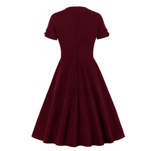 Ruched V Neck Wrap High Waist 1950S Vintage Green A Line Swing Plus Size Summer Elegant Party Midi Dress