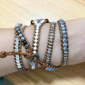 Bohemia strap for Apple Watch 5 band 38mm 40mm 42mm 44mm Series 2/34/5/6/SE Handmade Vintage Natural beads Bracelet for iwatch 6