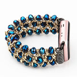 Handmade Pomegranate Shape Agate Beads Elastic Band for Apple Watch 5 40MM 44MM Watch Bracelet For iwatch Series 4/3/2 38mm 42mm