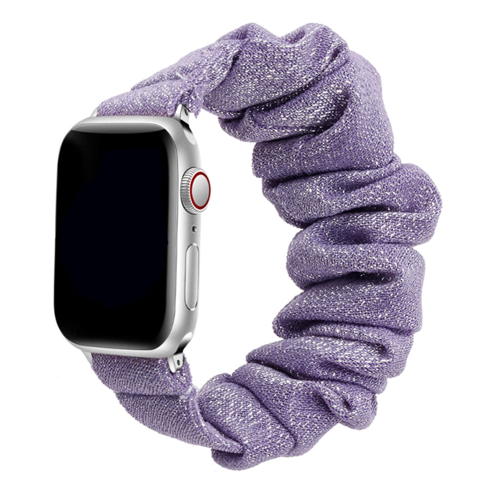 Scrunchie Strap for Apple watch band 44mm 40mm iWatch 42/38mm Elastic Nylon Solo Loop smart bracelet applewatch serie 5 43 SE 6