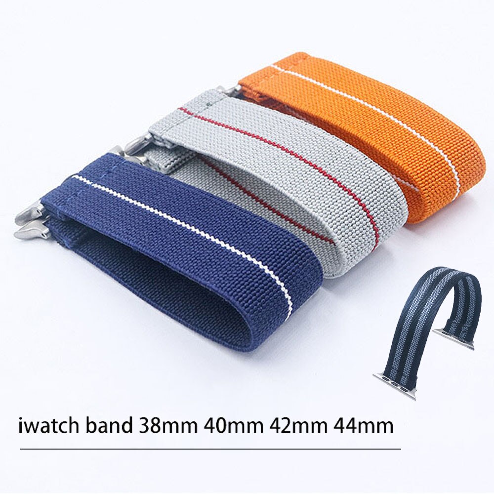 Braided Solo Loop Nylon Bands for Apple Watch Band 44mm 40mm 38mm 42mm for IWatch Series 6 SE 5 4 3 Elastic Fabric Bracelet