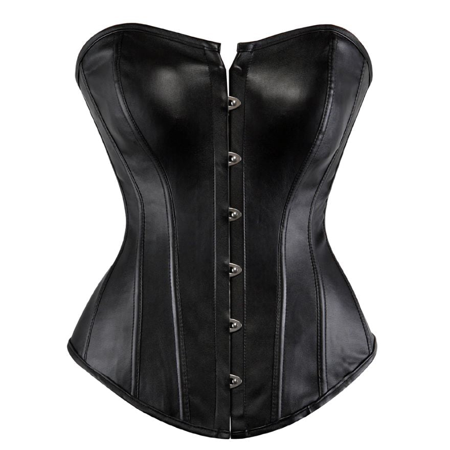 Women Gothic Sexy Faux Leather Overbust Corset Bustier Hot Lingerie To jetechband Women Gothic Sexy Faux Leather Overbust Corset Bustier Hot Lingerie To jetechband