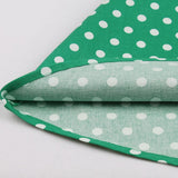 Green Retro Polka Dot 1950s Rockabilly Pleated Belted Cap Sleeve Summer Women High Waist Vintage Dress