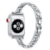 Apple Diamond One Bead Watchband SE 6/5/4/3/4/1 Stainless Steel Band 38mm 40mm / 42mm 44mm Universal Iwatch Wristband