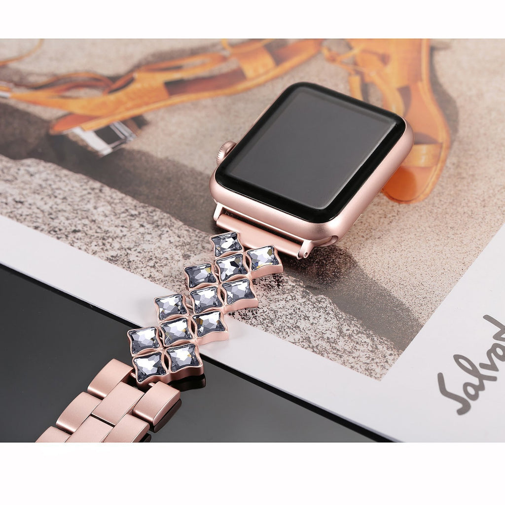 Apple Watch Band Women Diamond Bracelet Stainless Steel strap