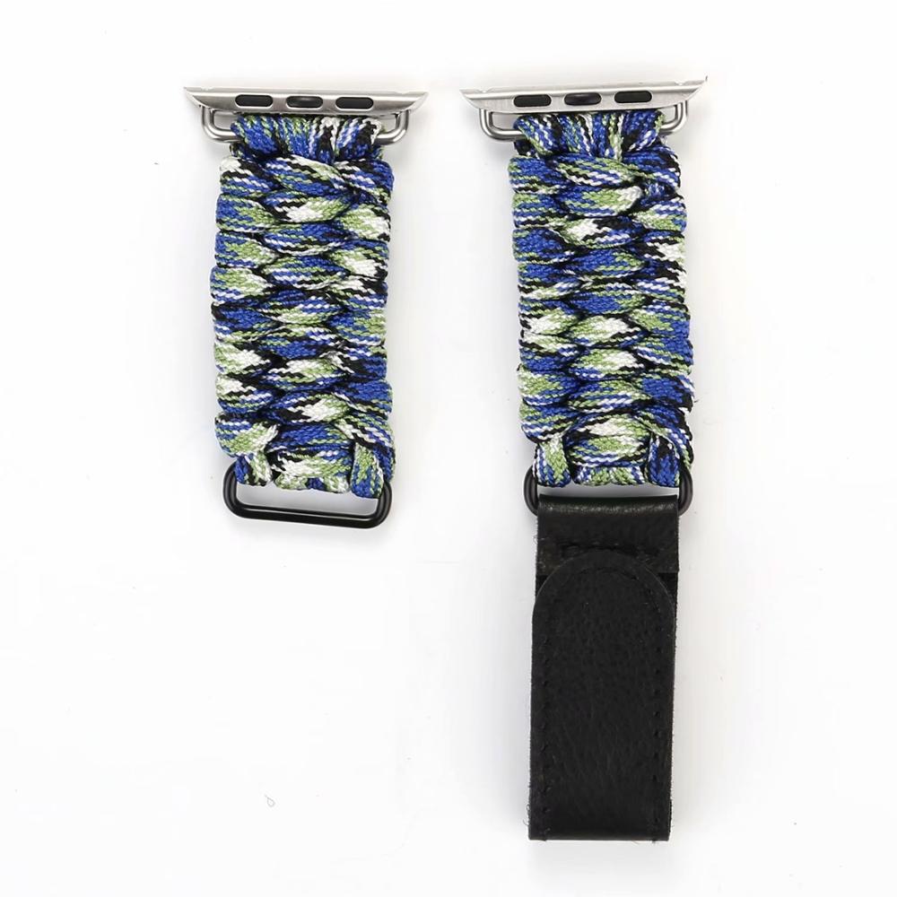 Strap for Apple Watch Band series 1/2/3 42mm 38mm WristBand Bracelet for iwatch 4/5 40mm 44mm Outdoor Sports Woven Nylon Rope