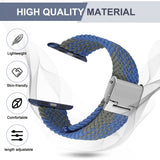 Adjustable Braided For Apple Watch iWatch Bands Series 40mm 44mm 38 40 6/SE/5/4/3 Solo Loop Stretchable Elastics Sport Wristband