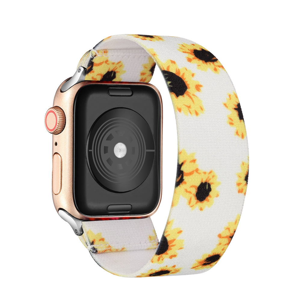 Elastic Watch Band for Apple Watch 5 6 4 Scrunchie Band 38mm 40mm 42mm 44mm Casual Women Strap Bracelet for iwatch series 6 5 4