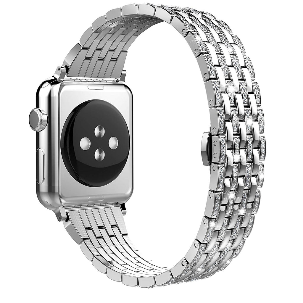 Luxury Diamond Case+Stainless Steel strap For Apple Watch