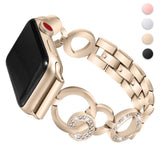 Diamond Stainless Steel Replacement Strap For Apple Watch Women Bracelet