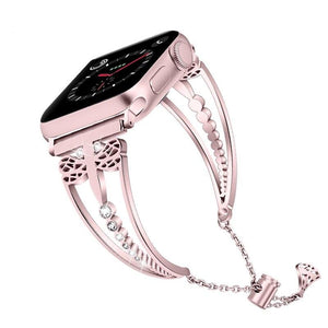 Women Diamond strap For Apple Watch band 38mm 42mm iWatch 5 4 band 40mm 44mm stainless steel strap Series 3/2/1 Accessories