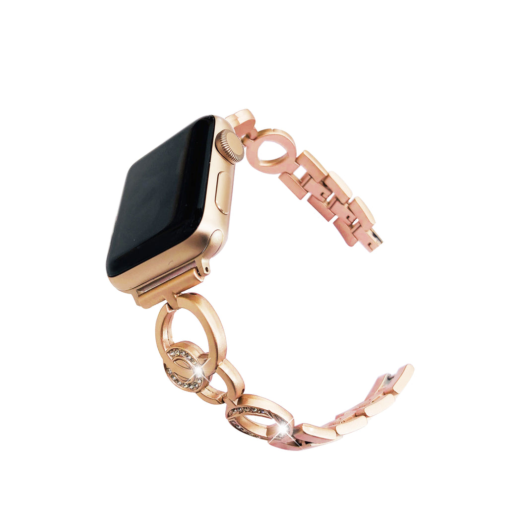 Diamond Stainless Steel Replacement Strap For Apple Watch Women Bracelet