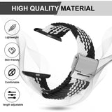 Adjustable Braided For Apple Watch iWatch Bands Series 40mm 44mm 38 40 6/SE/5/4/3 Solo Loop Stretchable Elastics Sport Wristband