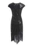 Women's 1920S GATSBY Sequins O-neck Beaded Fringed Dress Hot Club & Night Out Dresses Sexy Fringed Night Club Dress