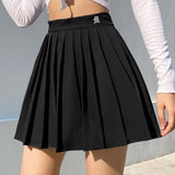 Japanese Style Women Sexy Cheerleader White Nightclub Party Super Pleated Cute Ladies Short Mini Skirts