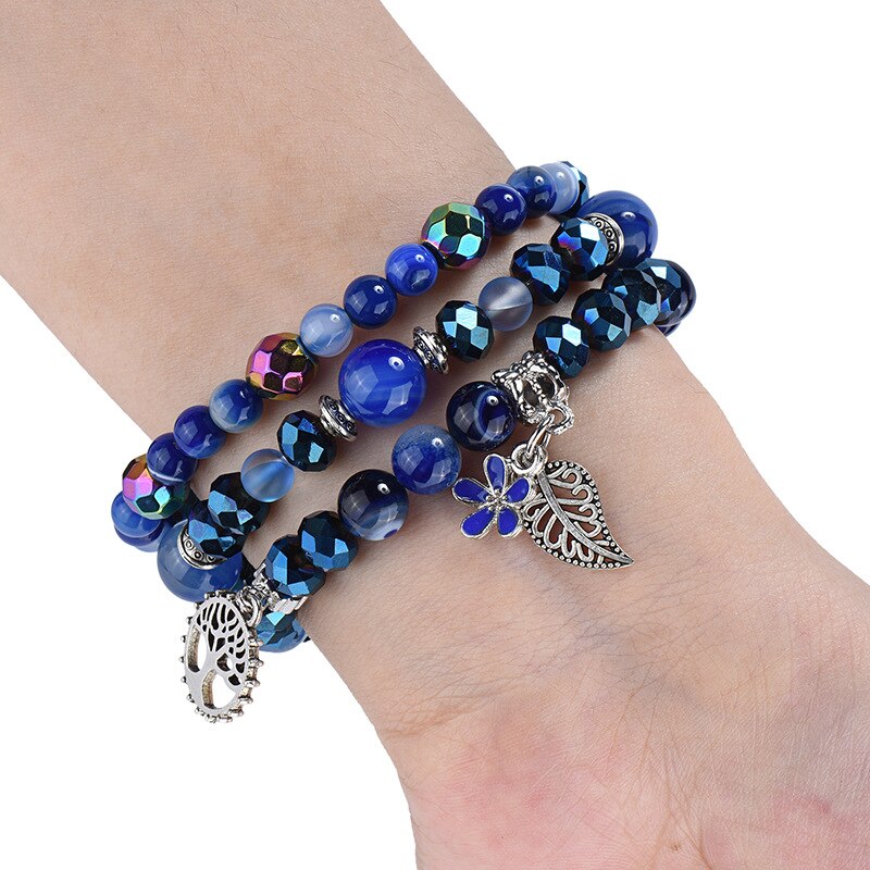 Fashion Women Beads Strap for Apple Watch Band Series 5 4 3 Jewelry Bracelet for IWatch 40/44/38/42mm Belt with Metal Steel Band