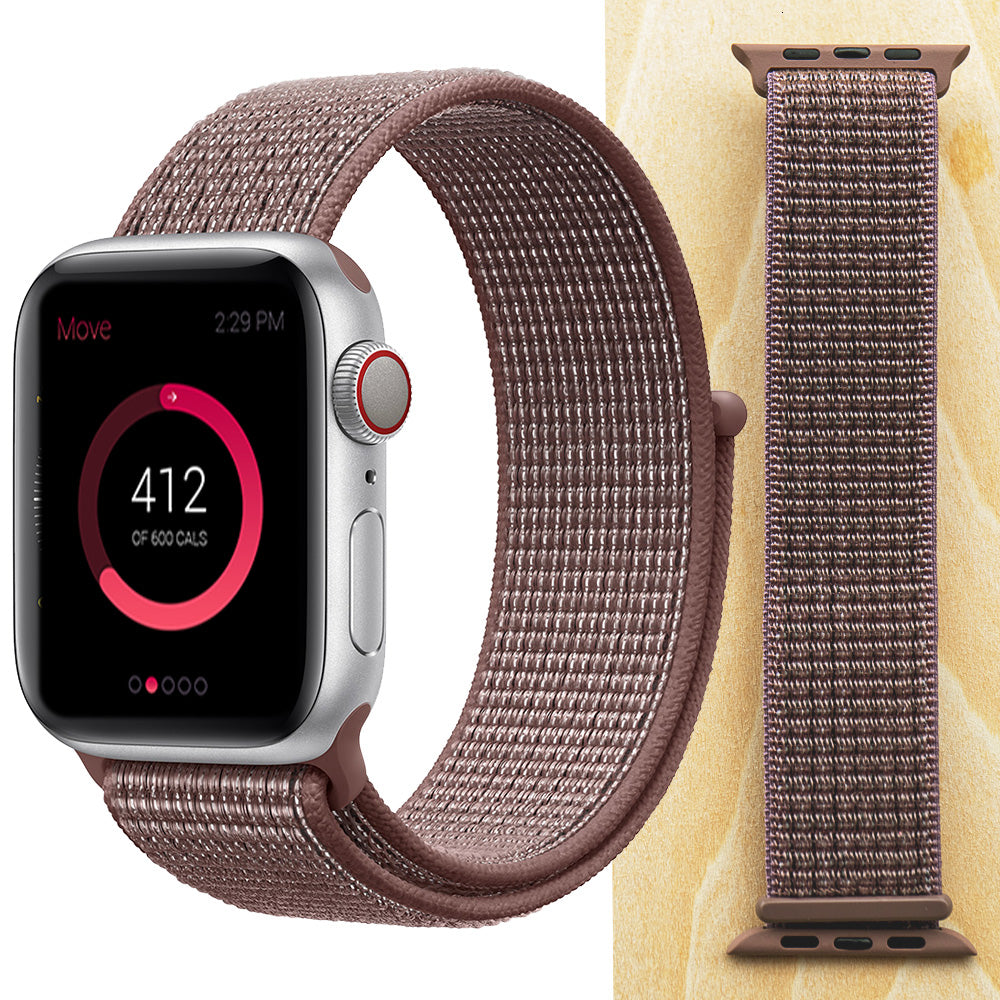High Quality Nylon Sport Loop Replacment for Apple Watch band 44mm Series 5 4 3 2 1 Breathable Woven Strap 42mm iwatch 40mm 38mm